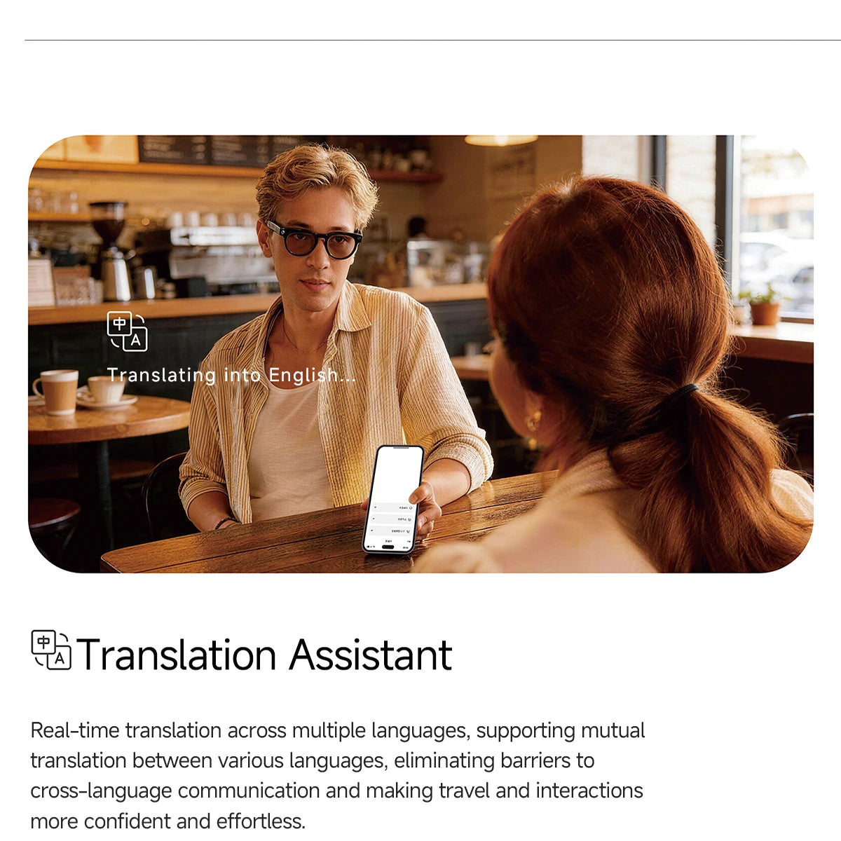 AI Smart Glasses NEW MT5 Ultra Real-time Translation Glasses 800W Pixel Camera Photo Video Recording Smart Wearable Devices