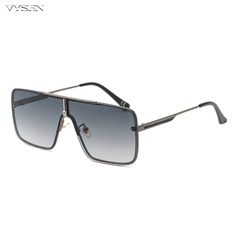 Fashion Oversized Square Sunglasses For Men Big Frame 2026 Luxury Brand Design Metal Frame Sun Glasses Man Retro Shades Eyewear