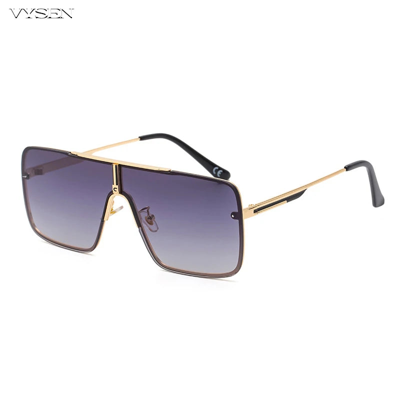 Fashion Oversized Square Sunglasses For Men Big Frame 2026 Luxury Brand Design Metal Frame Sun Glasses Man Retro Shades Eyewear
