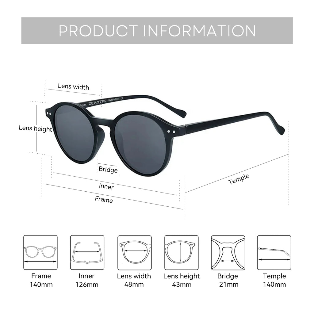 ZENOTTIC Retro Circular Polarized Sunglasses 2026.